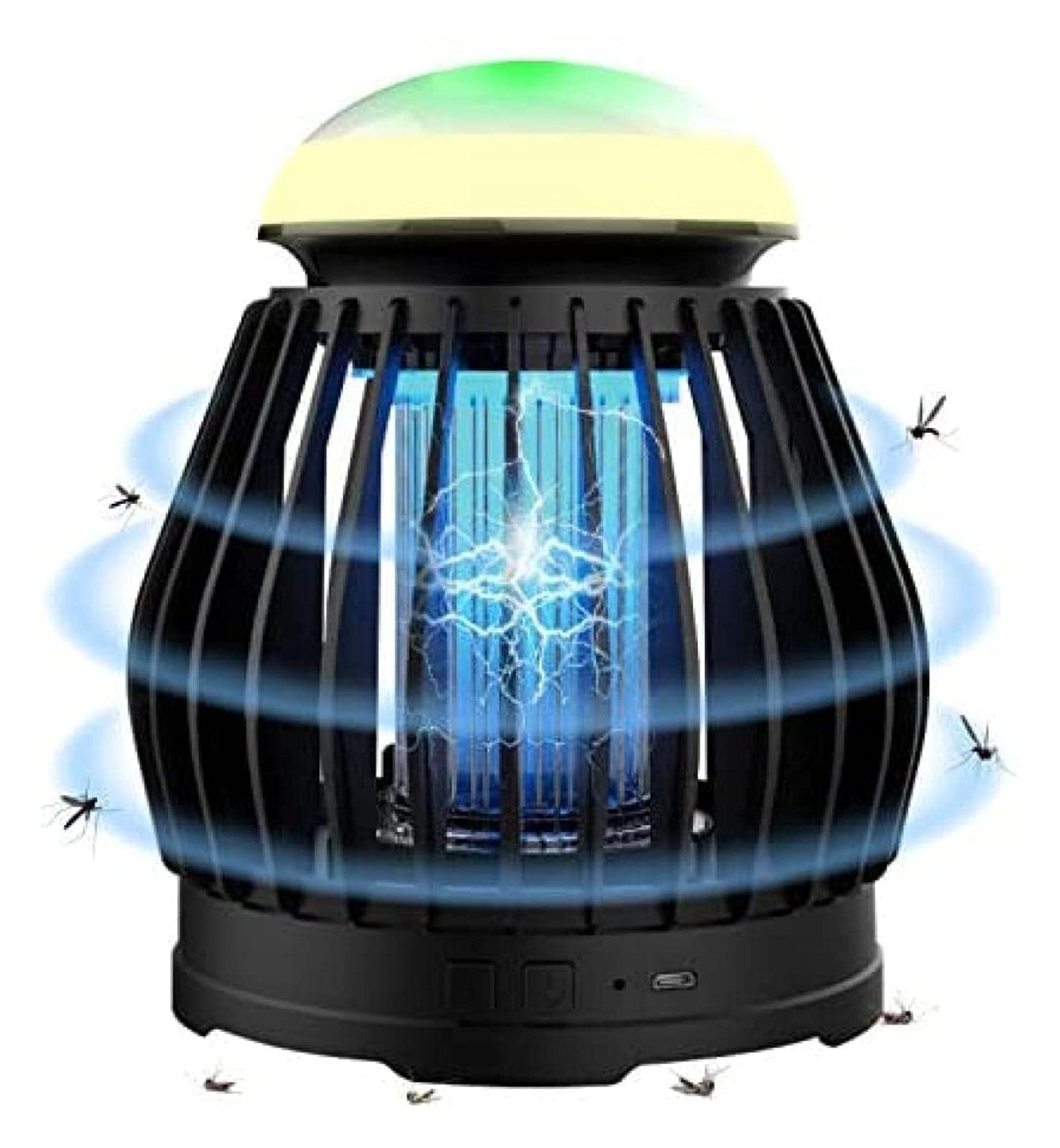 Lámpara antimosquitos Electricidad Trampa UV 3 Modos de iluminación Bug Zapper USB Recargable Mosquito Zapper para Interior Hogar Dormitorio Repelente de Insectos