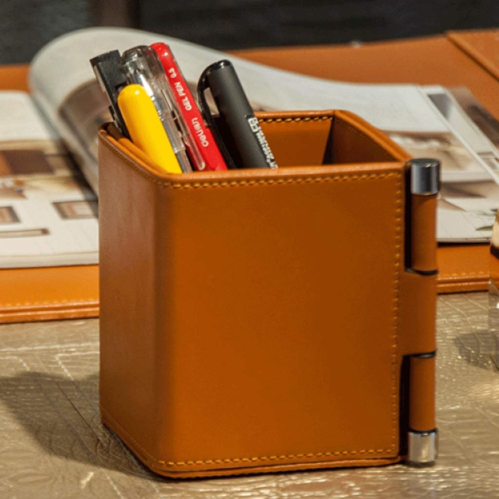 CIRONI Stifthalter für den Schreibtisch, Stiftehalter, PU-Leder, Schreibtisch-Organizer, Ständer, Dekor, Pinsel, Schreibtisch-Organizer, Dekoration für Büro, Schreibtisch, Zuhause, dekorativer Mult