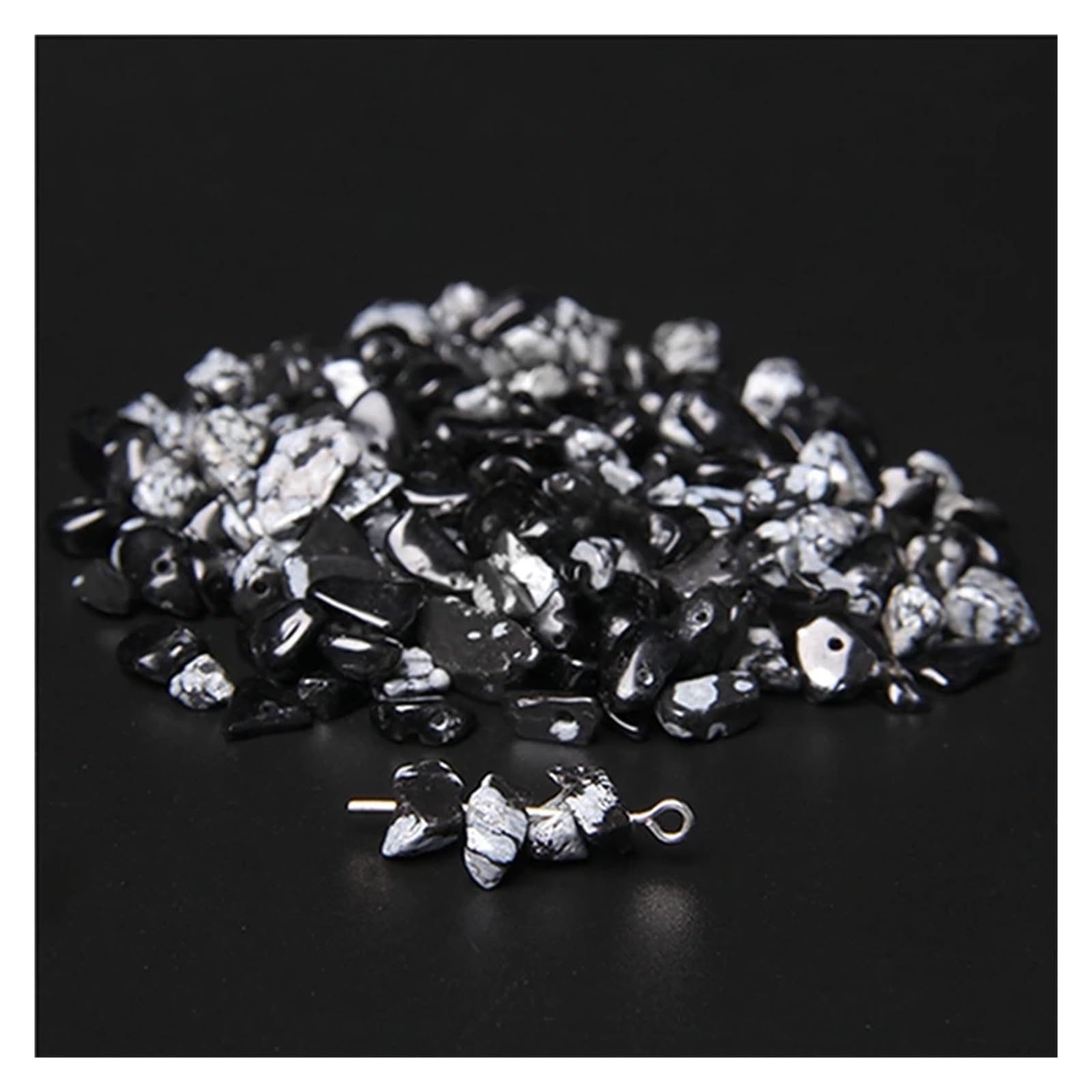 Perles de gravier irrégulières pour fabrication de colliers et bracelets faits main