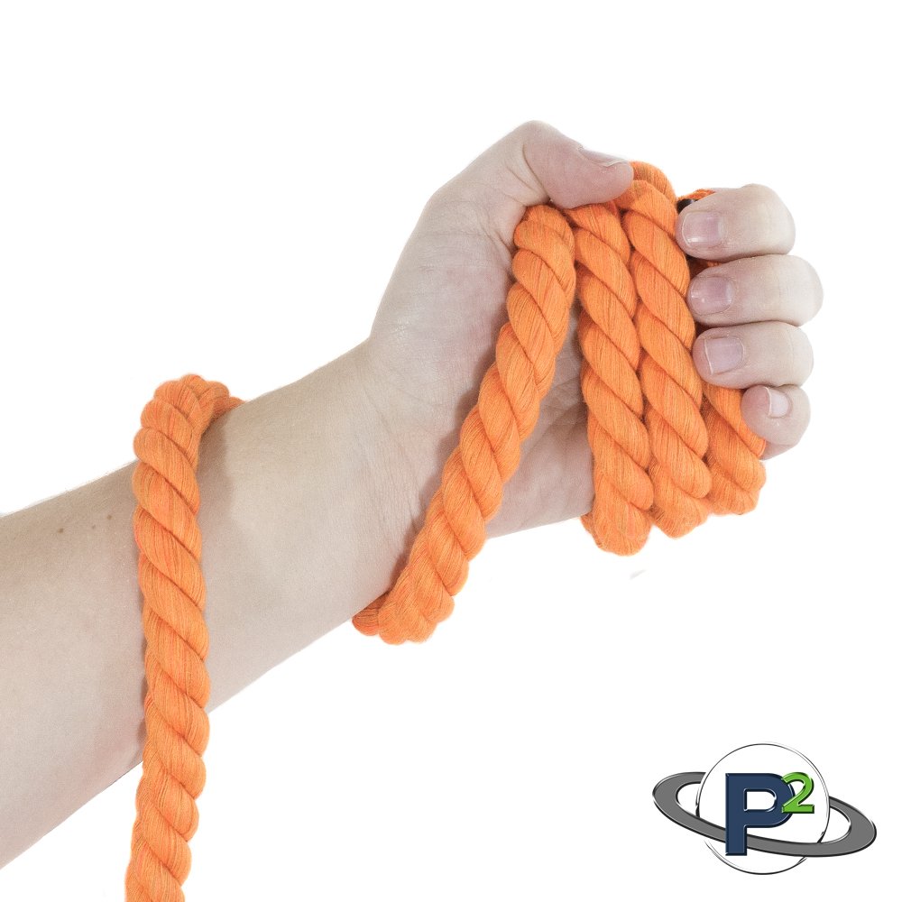 Paracord Planet Natürliches gedrehtes Baumwollseil – Starkes dreisteiliges Seil für Haustierspielzeug, Sport, Heimdekoration, Makramee, Handwerk, Innen- und Außenbereich (30 m, 1/4 Zoll), Orange)