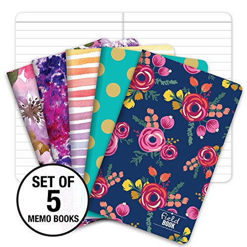 Field Notebook/Pocket Journal - 3.5"x5.5" - Assorted Patterns - Lined Memo Book