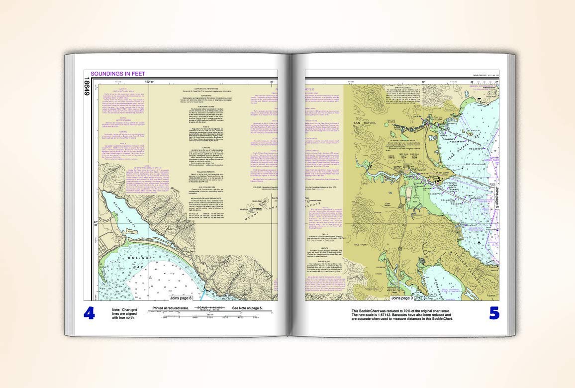 Paradise Cay Publications NOAA BookletChart 18649: Entrance to San Francisco Bay, Handy 8.5