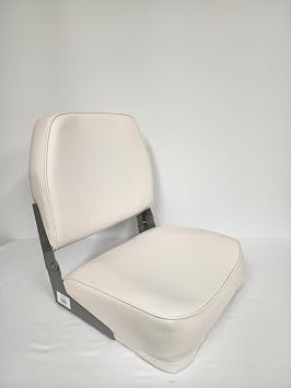 Boat Seat Fold Down Low Back White 1003-AA