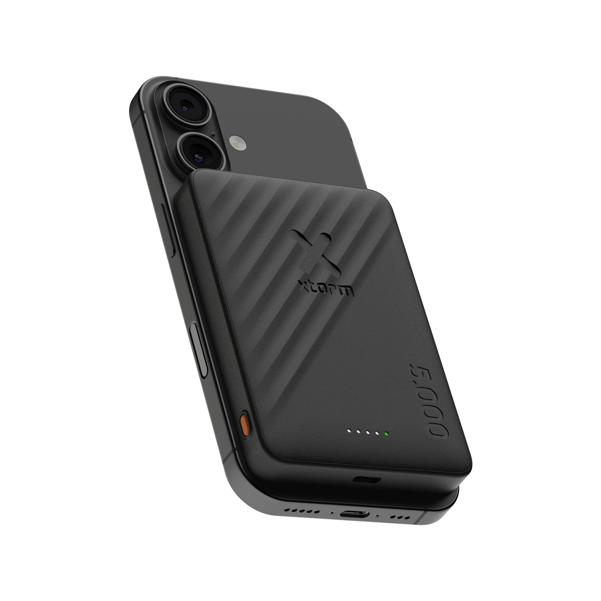 Xtorm Go2 Magnetic Wireless Power Bank 5000 mAh 20 W USB-C PD + ładowanie magnetyczne 15 W, ultra cienkie materiały premium Charcoal Black XG2WP051