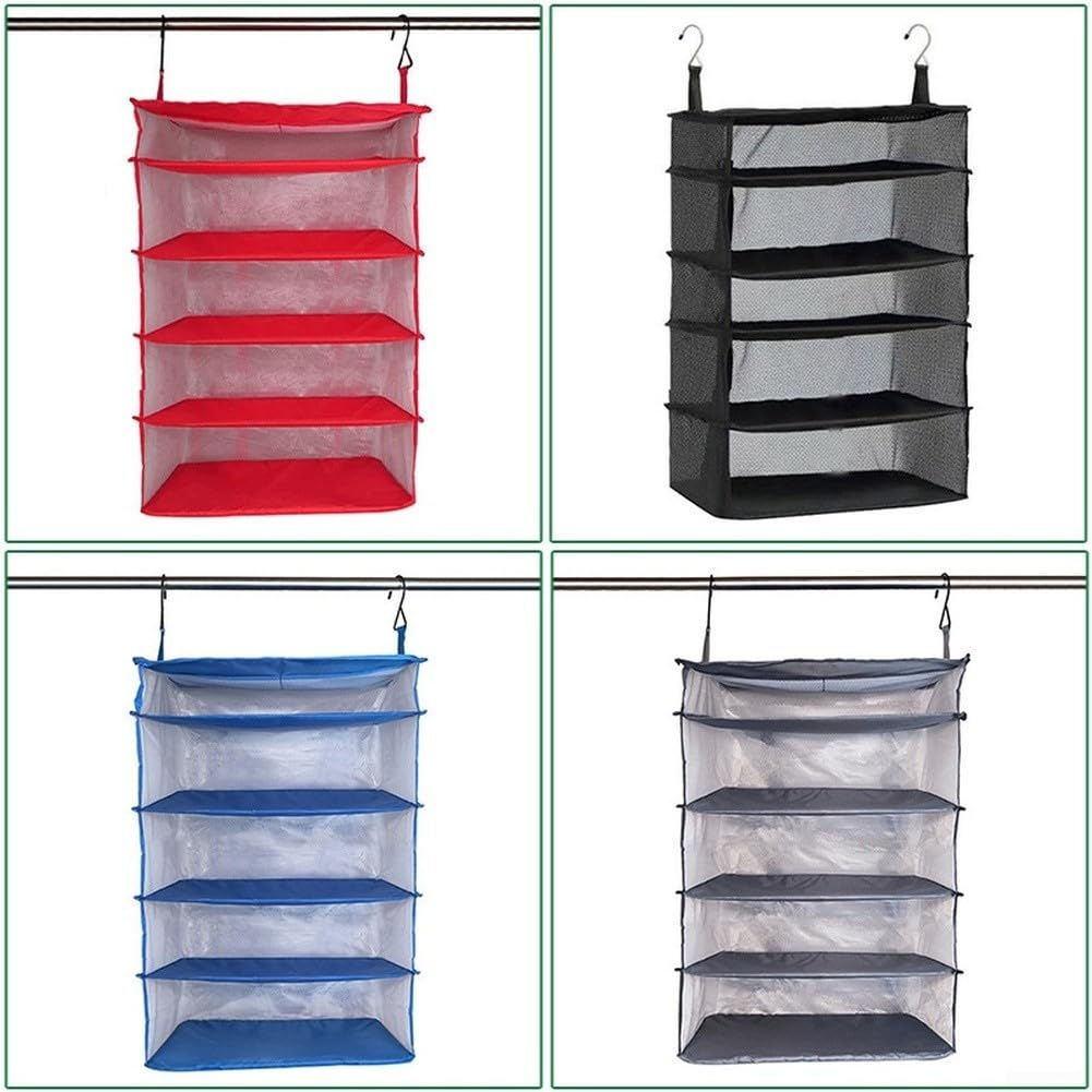Bolsa de almacenamiento colgante de tela Oxford con perfil plegable e interior de múltiples compartimentos para uso en viajes (T)