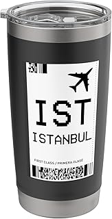 Istanbul vacation flight ticket boarding pass airport Turkey Stainless Steel Insulated Tumbler