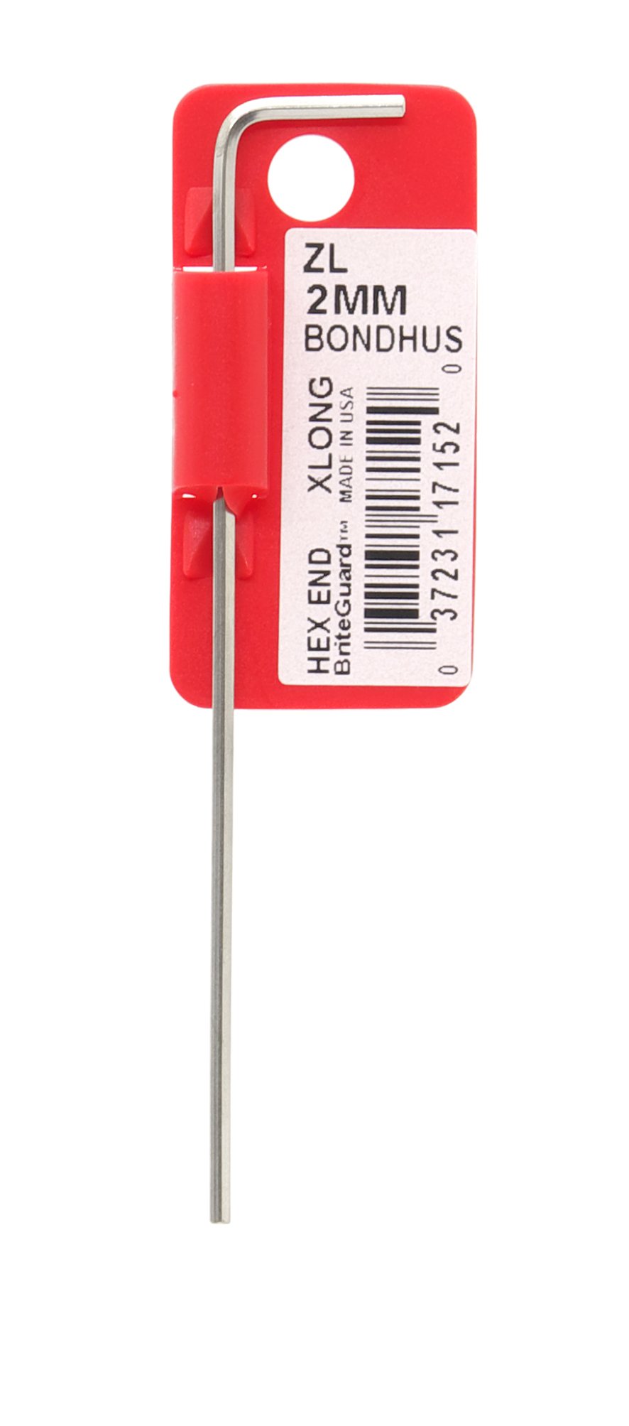 BondhusHL2.0MMLB BRITEGUARD Hexagon Key, 2MM, 17152, PROTANIUM Precision HIGH Torque Steel