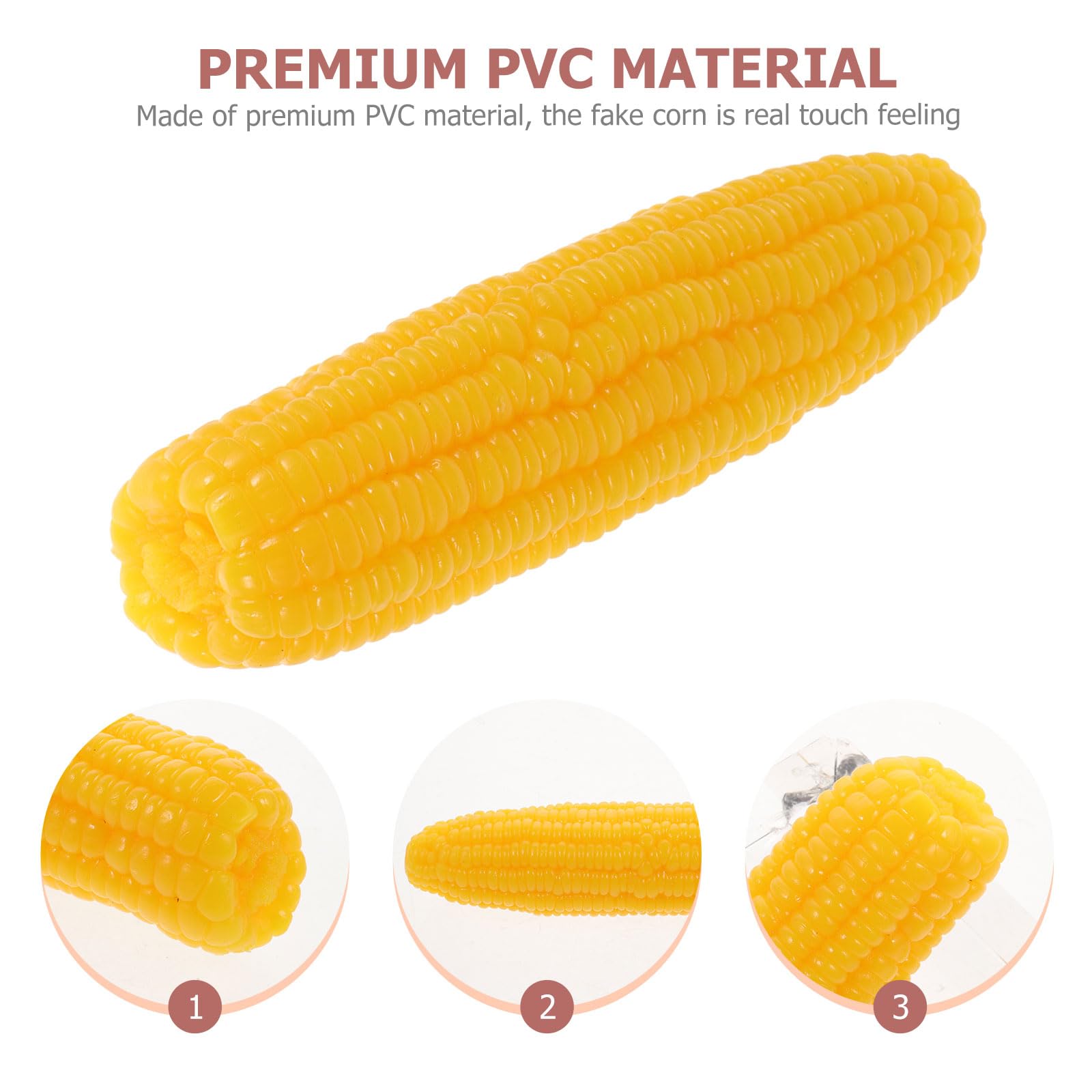 HAMPPLIES Deko Maiskolben 4 Stück - Realistisches Kunstgemüse Aus Schaumstoff Für Dekoration