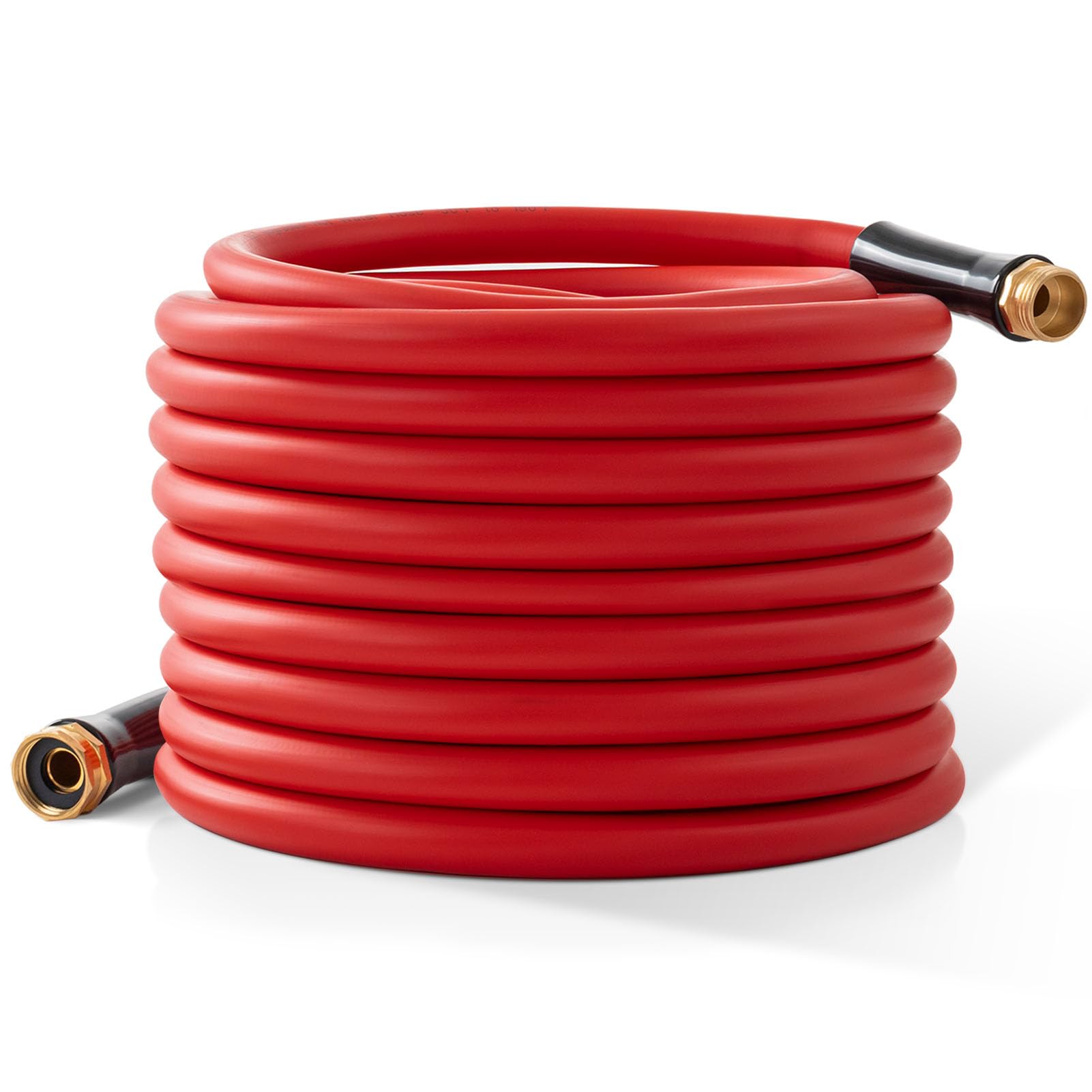 Garden Hose 50 ft x 5/8” Hot/Cold Heavy Duty Water Hose,-50°F to 190°F,Burst 600Psi Flexible Upgraded Rubber Hoses,3/4” Solid Fittings for All-weather Outdoor Lawn & Garden