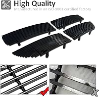 Vista 4 de Rejilla delantera negra para Dodge Magnum 2005-2007 excepto SRT8 Combo de rejilla negra Billet