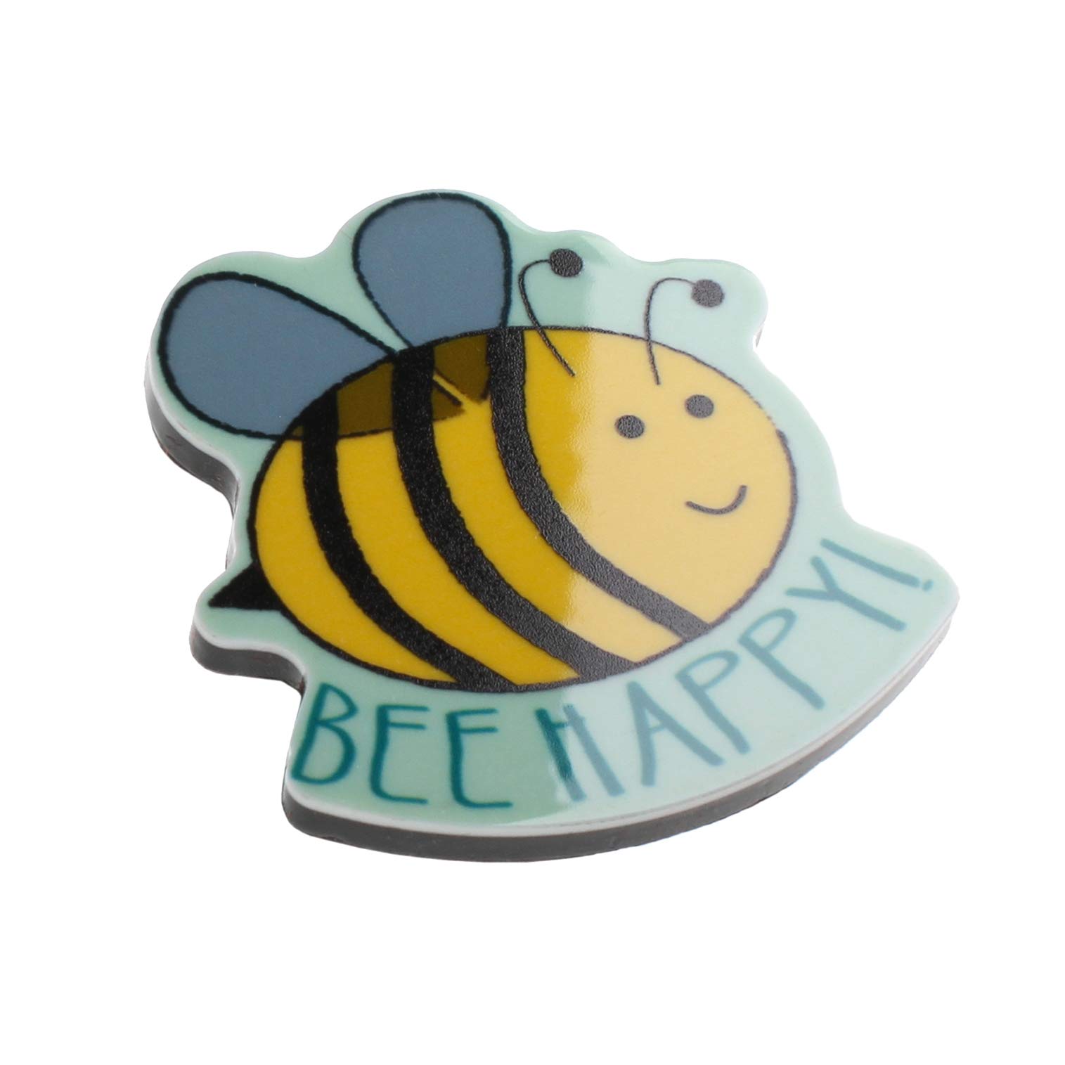 Bee Happy Insect Pun Funny Positive Quote Novelty Magnet