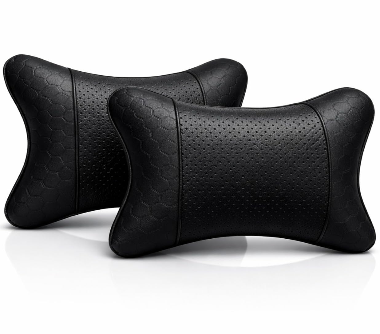 AdroitZ Pack of 2 Car Neck Rest Pillows – Ergonomic Headrest Cushions |Firm Neck & Head Support Comfortable Long Drives, Reduces Pain & Fatigue, Stylish Car Seat Accessories for All Cars, Upgrade 2026