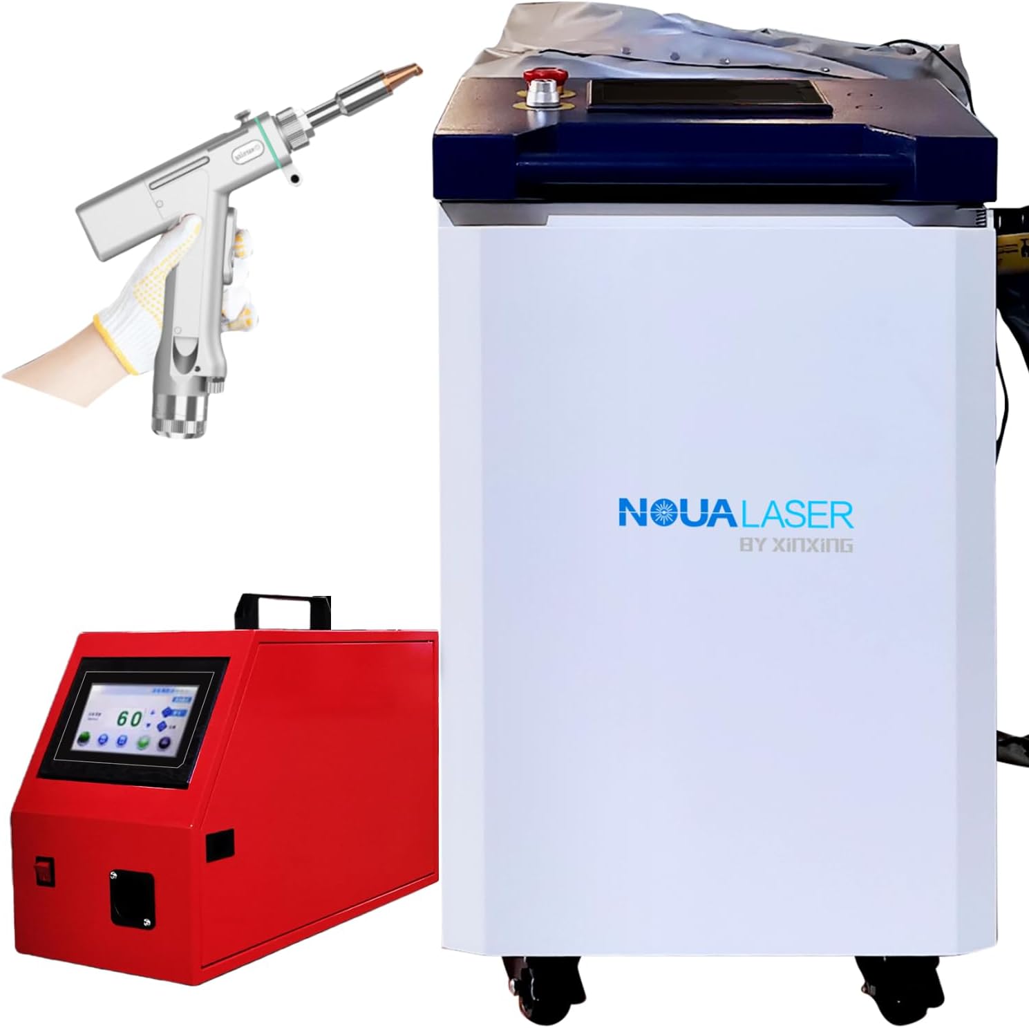 4 in 1 Laser Welder for Metal 1500W Laser Welding Machine 220V Laser Rust Removal/Cutter with Auto Wire Feeder Applicable to Aluminum, Stainless Steel, Carbon Steel, etc.
