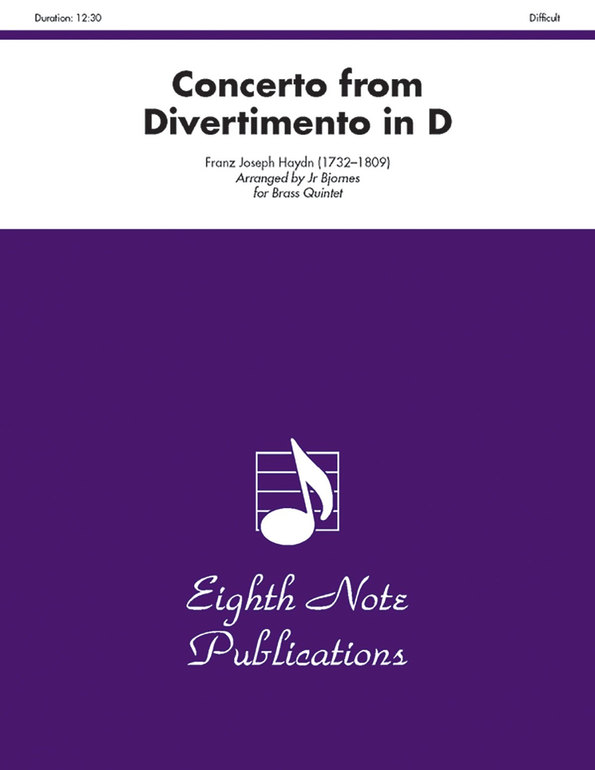 Concerto From Divertimento in D partition complète pour trombone alto