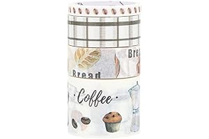 Zerodis Coffee Washi Tape - Decorate Your Journals, Crafts, and More with Style