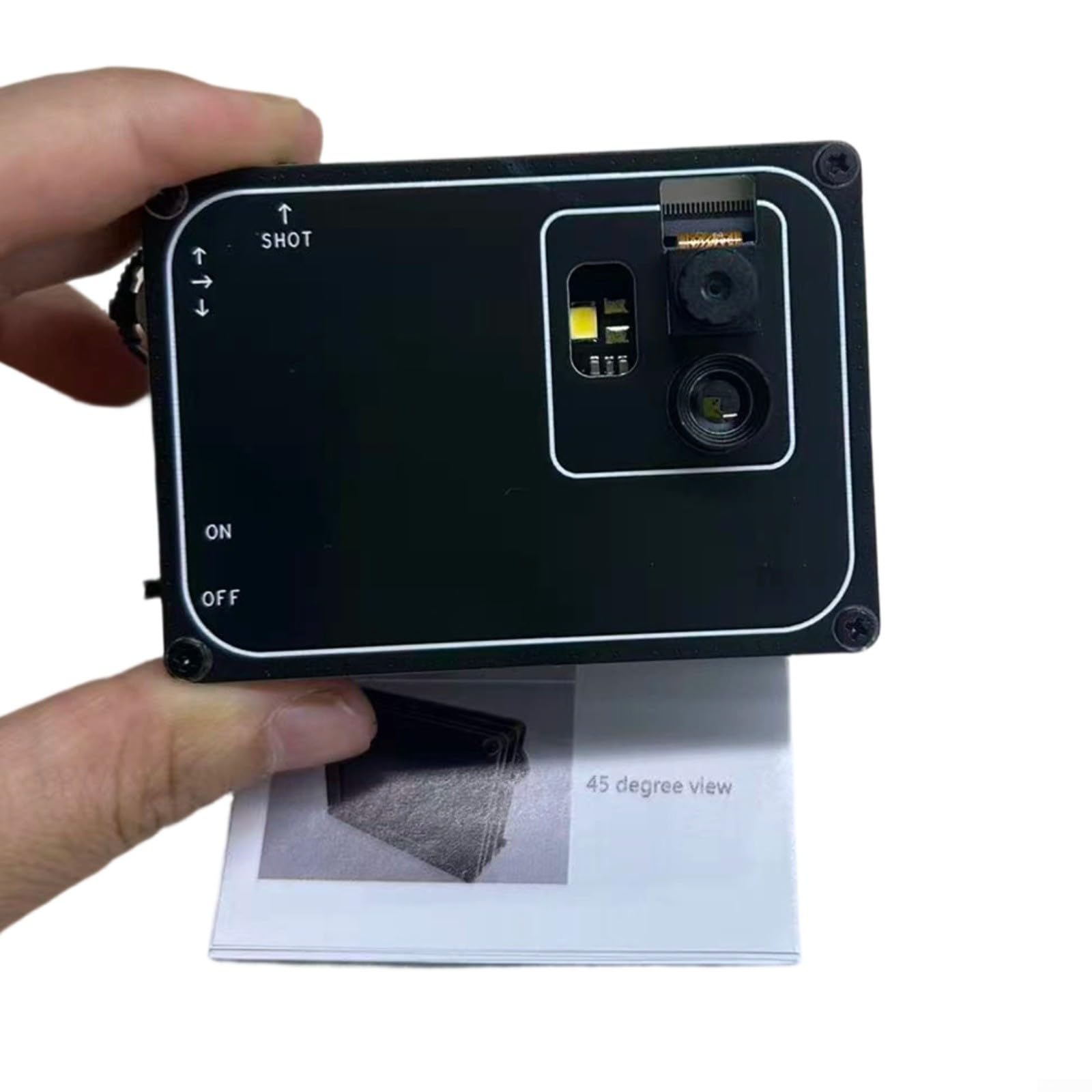 TICAM1 Wärmebildkamera Dual-Lens Mit 200MP Sichtkamera, 32X32 Infrarot, WiFi, 5 Farbpaletten, LED-Licht, Typ-C, -20 Bis 1000°C Messbereich, Für Wartung Und Fußbodenheizung, Schwarz
