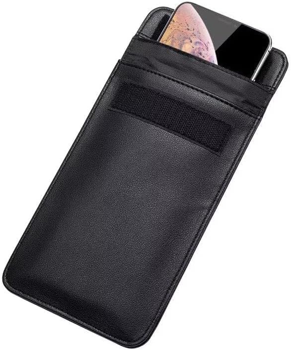 Faraday Bag Cell Phone Sleeve Anti-Tracking GPS Blocker Signal Blocking Pouch for Samsung Galaxy A17 A16 A15 A14 A37 A36 A35 S26 Ultra S25 FE iPhone 17 Pro Max 16 Pro Max Moto G Stylus 5G 2024 (XL)