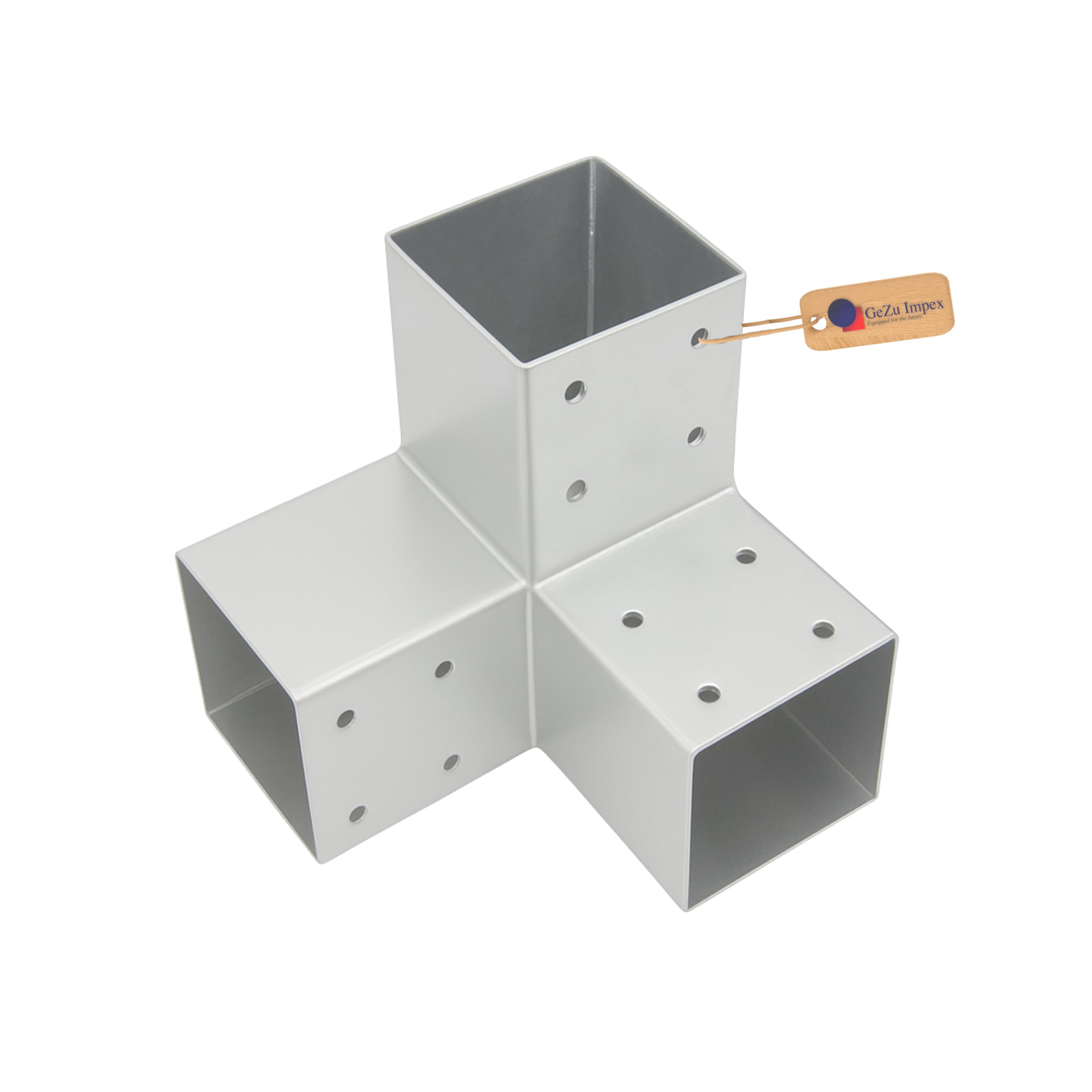GeZu Impex Post Connector 91 x 91 mm Hot Dip Galvanised pergola Corner Pavilion Bracket
