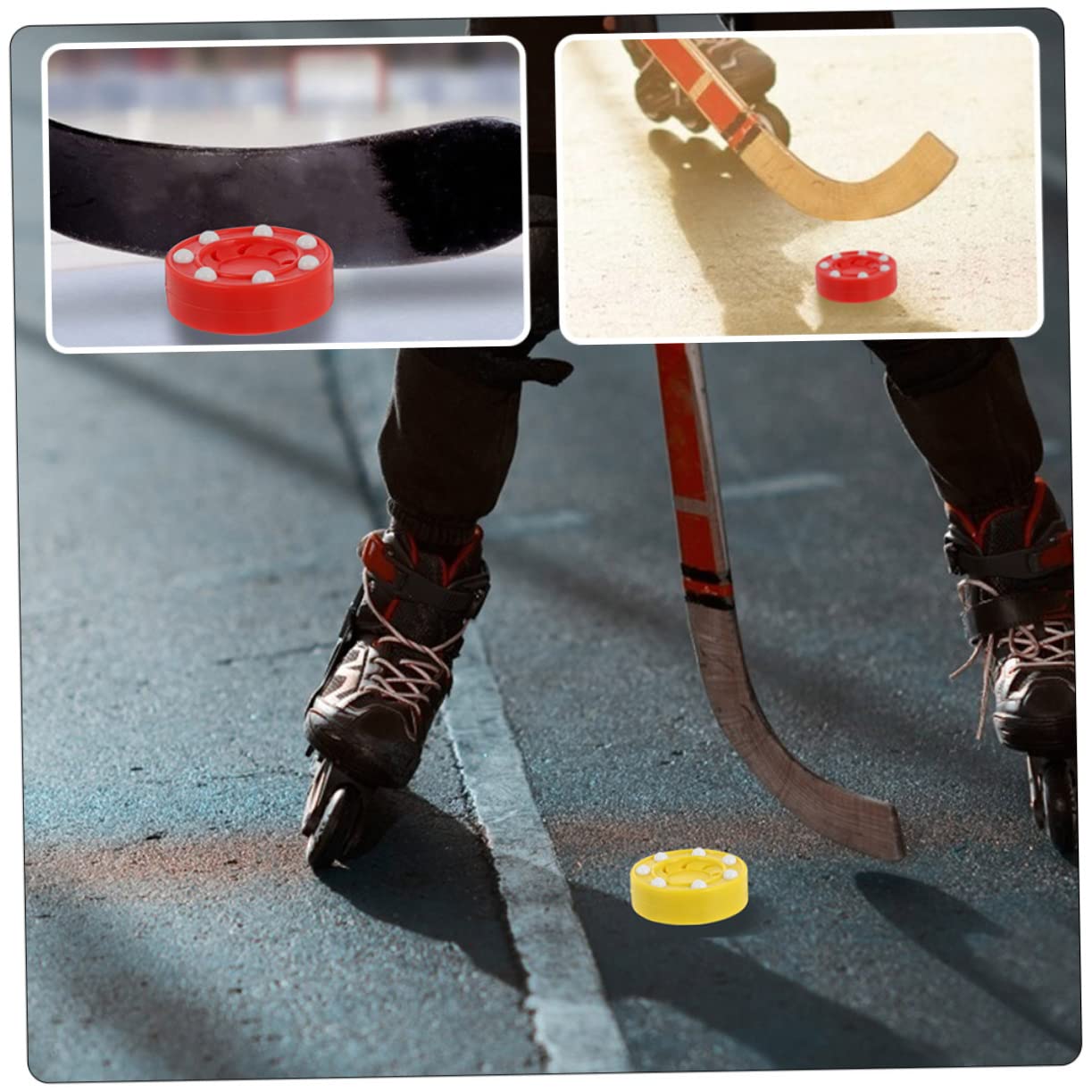 Smarthockey 8 oz Stickhandling Ball - 3 Pack NEON RED (Surlyn, Plastic, Hockey, Recreation Ball, Set of 3)