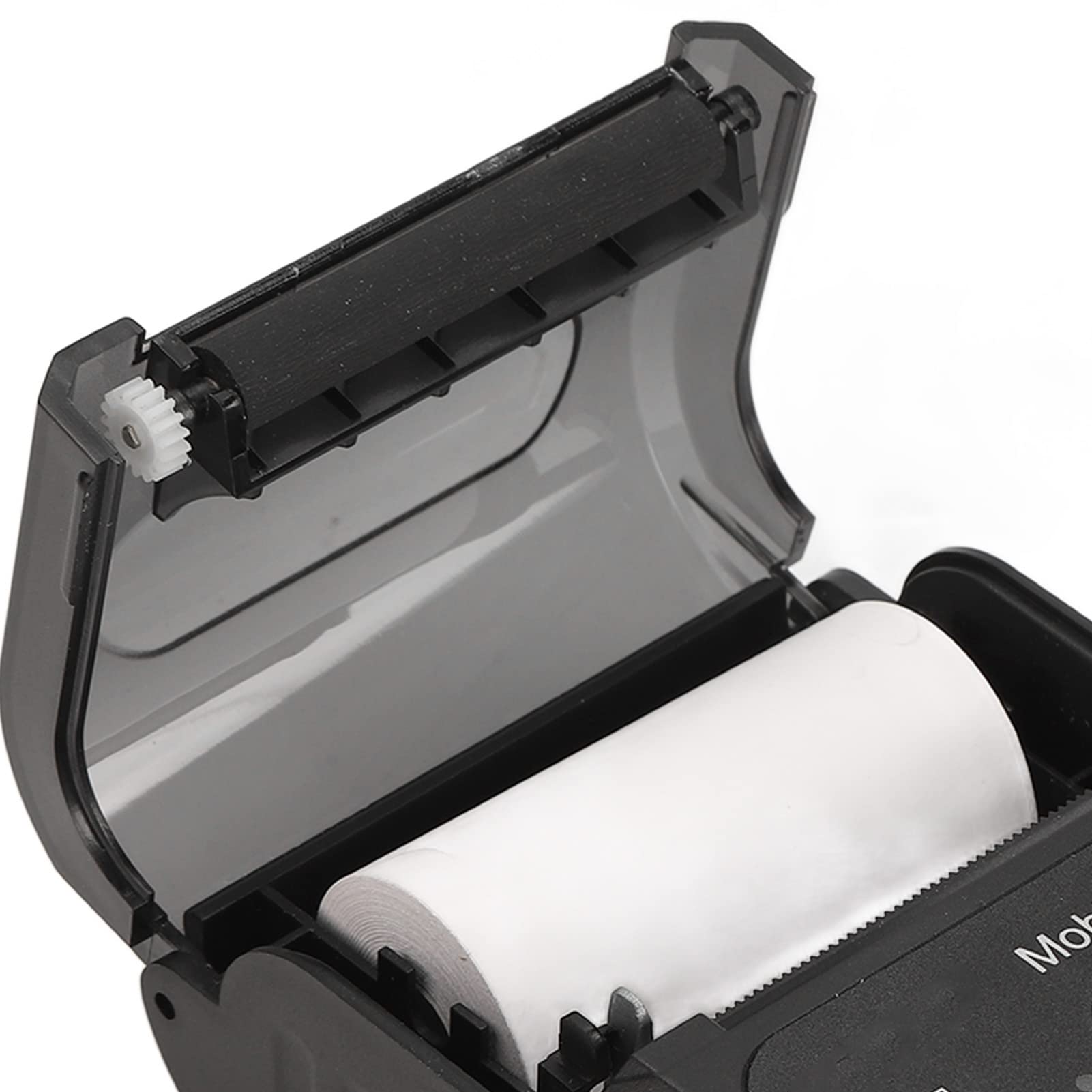 Bezprzewodowa Termiczna Drukarka Etykiet Bluetooth, Termiczna Drukarka do Papieru o Szerokości 58 Mm, Drukarka Etykiet Wysyłkowych z Drukowaniem od 50 do 80 Mm/S, Wielojęzyczna, 2 Przyciski, dla OS