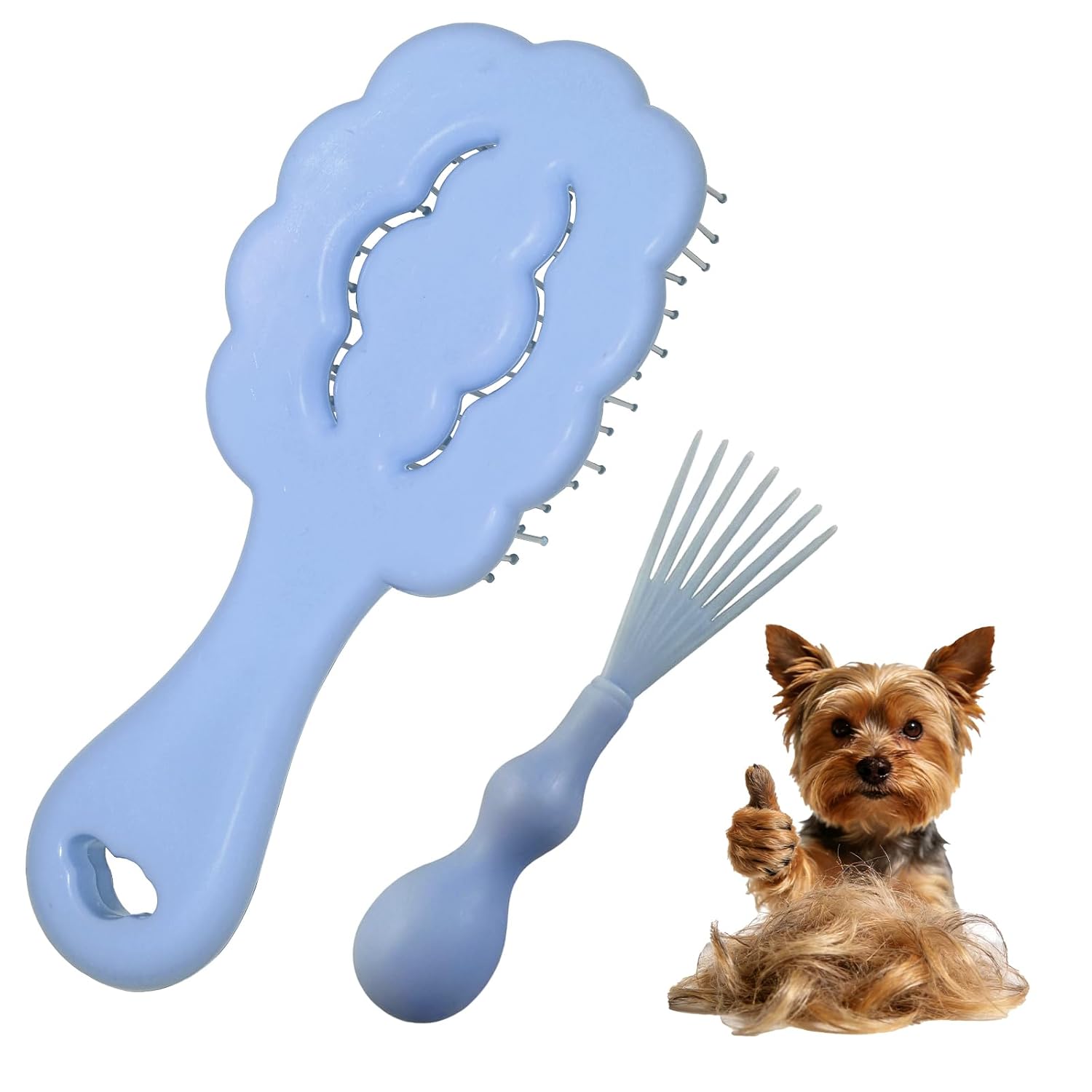 Cloud-Shaped Soft Bristle Puppy Brush for Small Dogs