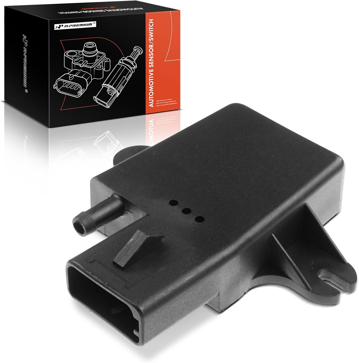 A-Premium Manifold Pressure Sensor Compatible with Ford Bronco E-150 E-250 E-350 Econoline F-150 F-250 Mustang Ranger Taurus Lincoln Mark Town Car Mercury