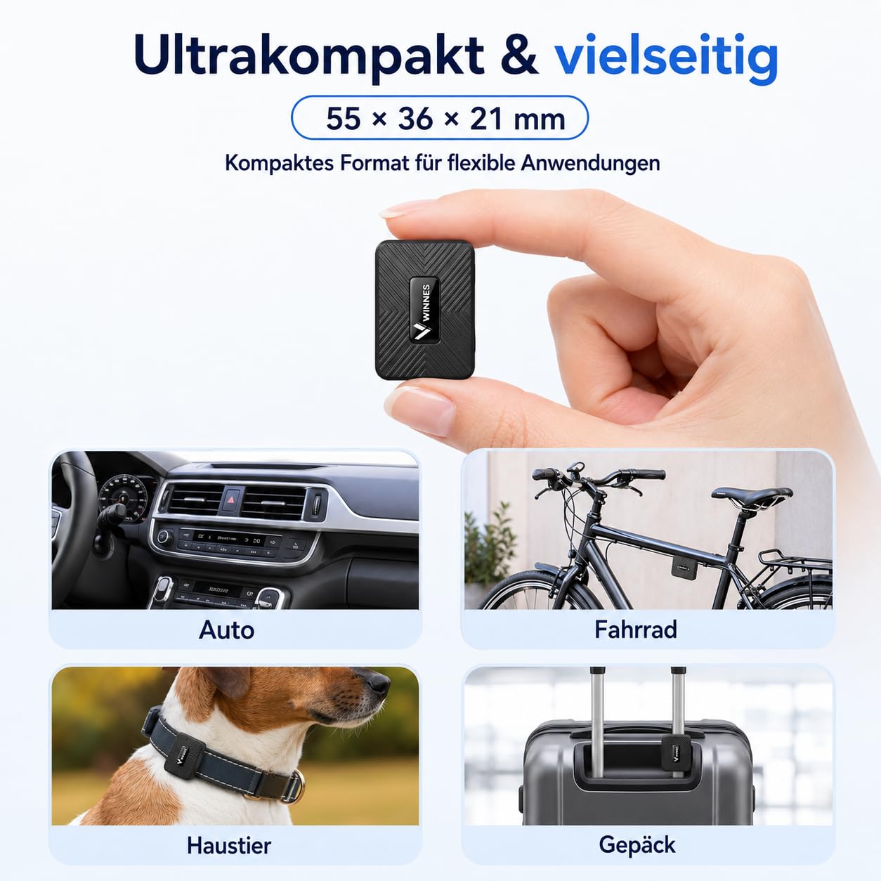 GPS Tracker Auto 4G Mini Magnet Echtzeit Ortungsgerät TK913-4G, Fahrzeug Tracker GPS Locator mit APP SMS Webplattform, Wasserdicht Versteckbar für Auto Motorrad LKW Wohnmobil Anhänger, Diebstahlschutz