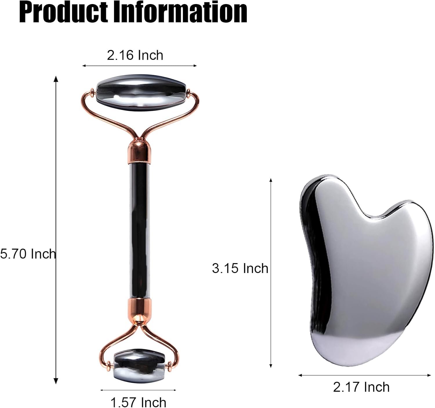 Terahertz Gua Sha & Roller Facial Tools, Face Roller and Gua Sha Set, Guasha Massager Tool for Face-Reduce Puffiness and Improve Wrinkles Idea for Mom Women - Image 5