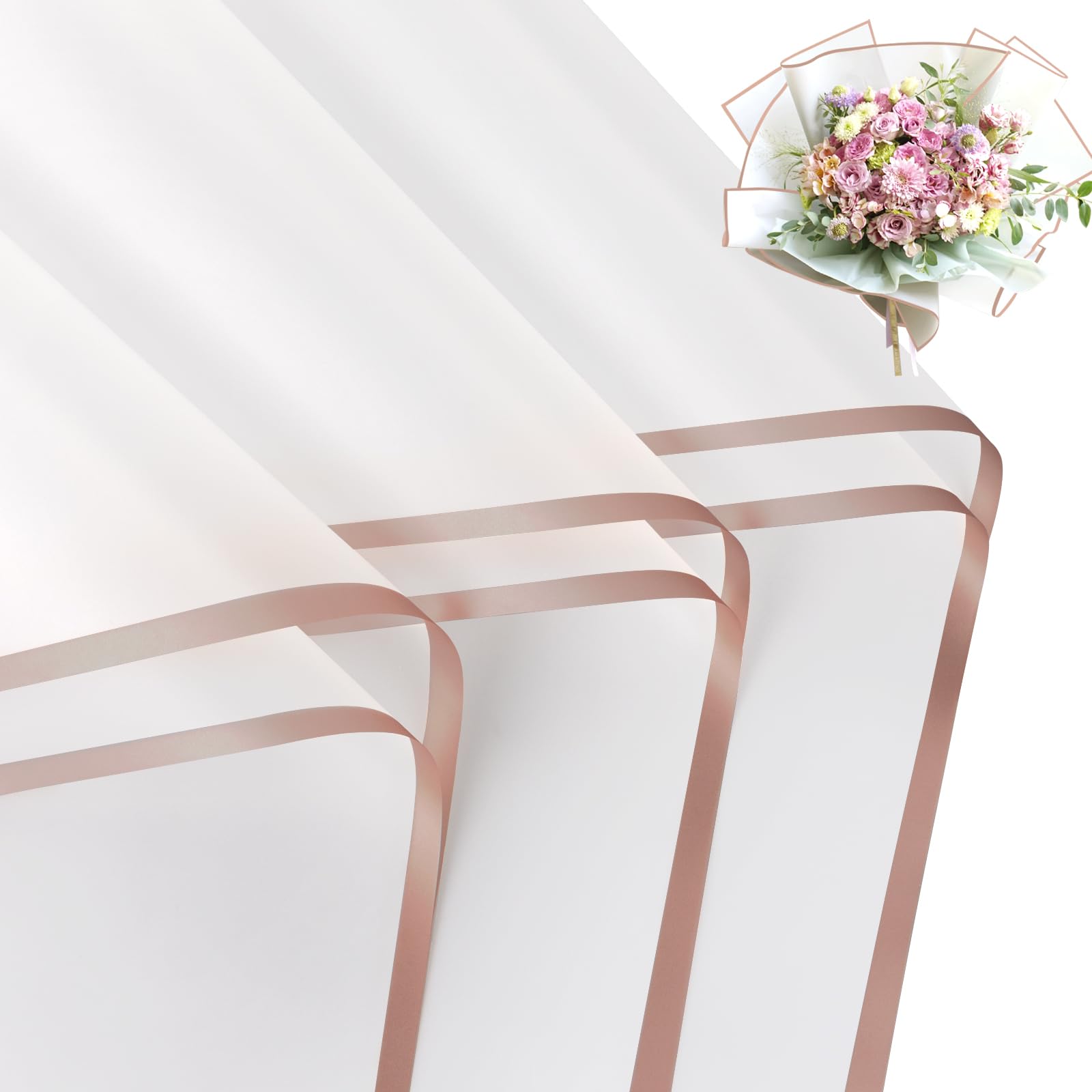 FUHITIM Lot De 20 Feuilles De Papier Cadeau Pour Fleurs Papier Demballage Imperm Able Pour Bouquets Floraux Pour Loisirs Cr Atifs~p113752940