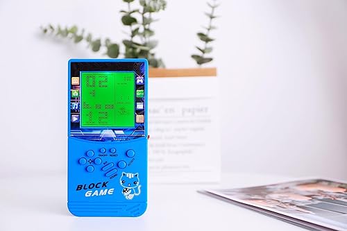 Miniatura 4 de Nueva consola de juegos de ladrillo de pantalla grande con retroiluminación verde, 23 juegos de bloques multimodo incorporados, rompecabezas de