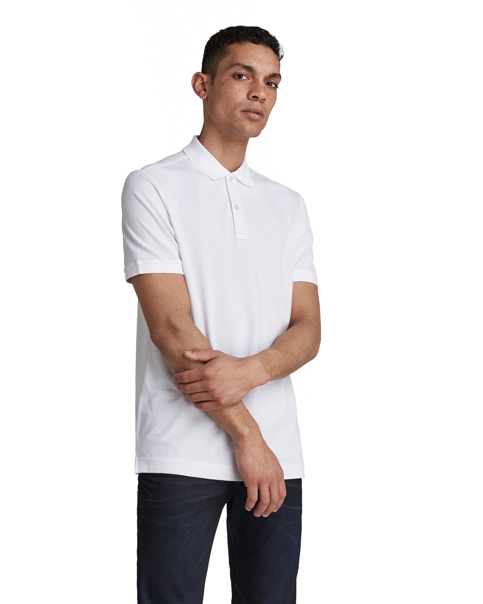 G-STAR Uomo Dunda Slim Polo, Bianco (White D11595-5864-110), Xl-image