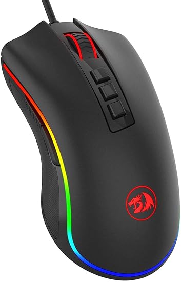 Amazon Com Redragon M711 Cobra Gaming Mouse With 16 8 Million Rgb Color Backlit 10 000 Dpi Adjustable Comfortable Grip 7 Programmable Buttons Video Games