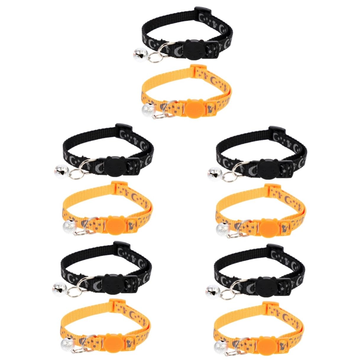 Cravates de chien réfléchissantes en nylon pour petit chien et chat - Lot de 10