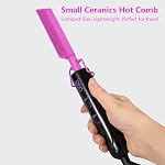 DAN Technology mini hot comb,Dual voltage pressing comb,450℉ Heat Comb hair straightener,Fast heating plug in Hot Comb,ceramic HotComb electric for wigs,electric straightening comb for black hair
