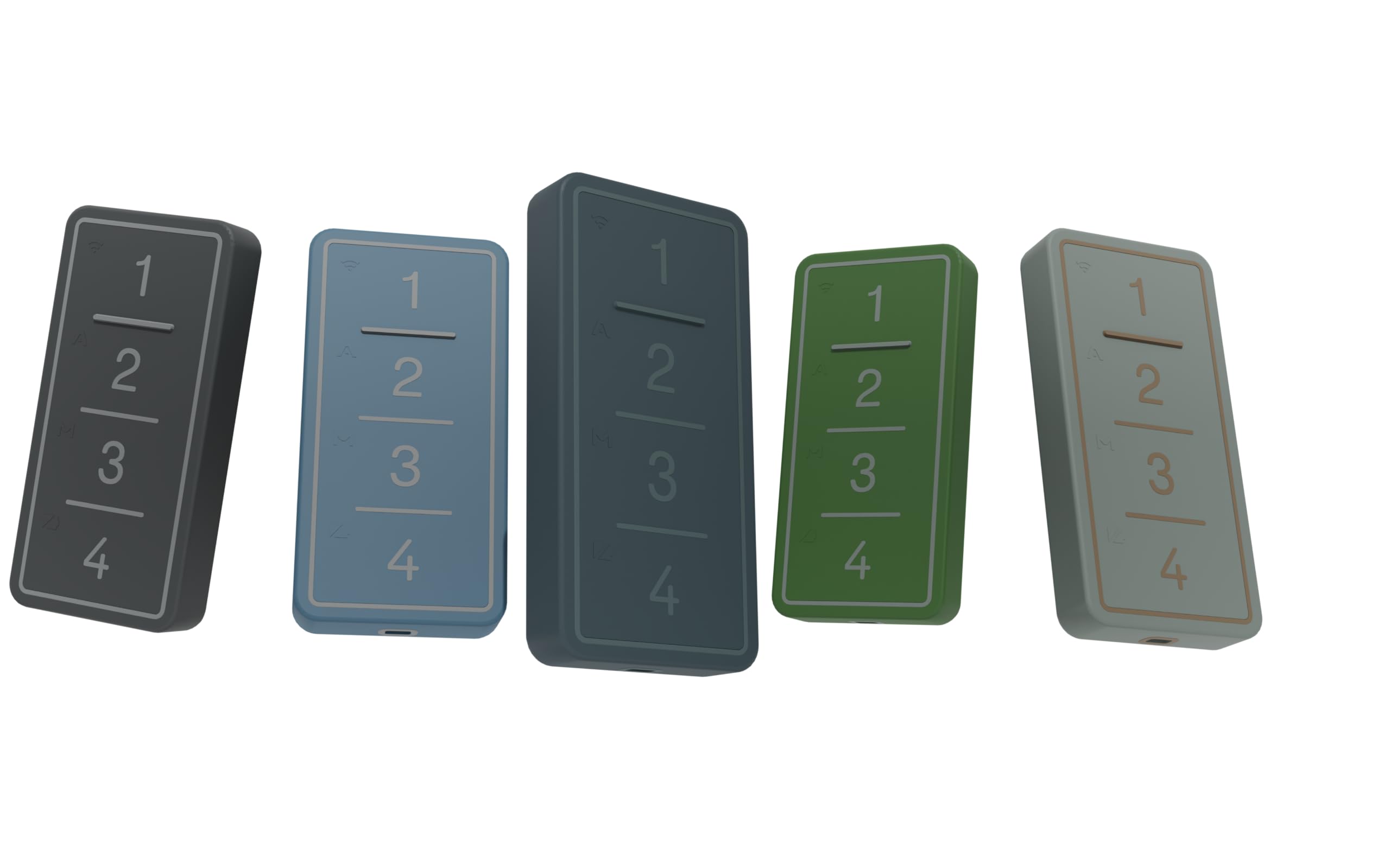 Mando a distancia universal fácil: Copiador multifrecuencia 433-868 MHz para puerta y garaje, 4 teclas programables, compatible con código variable y código fijo, diseño robusto (BLE, chocolate Brown)