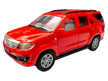 Realistic Interior Design Pull Back Action Miniature Model Forttuner Toy Car Vehicle for Boys & Girls and Best Birthaday Gift for Kids. Multicolor