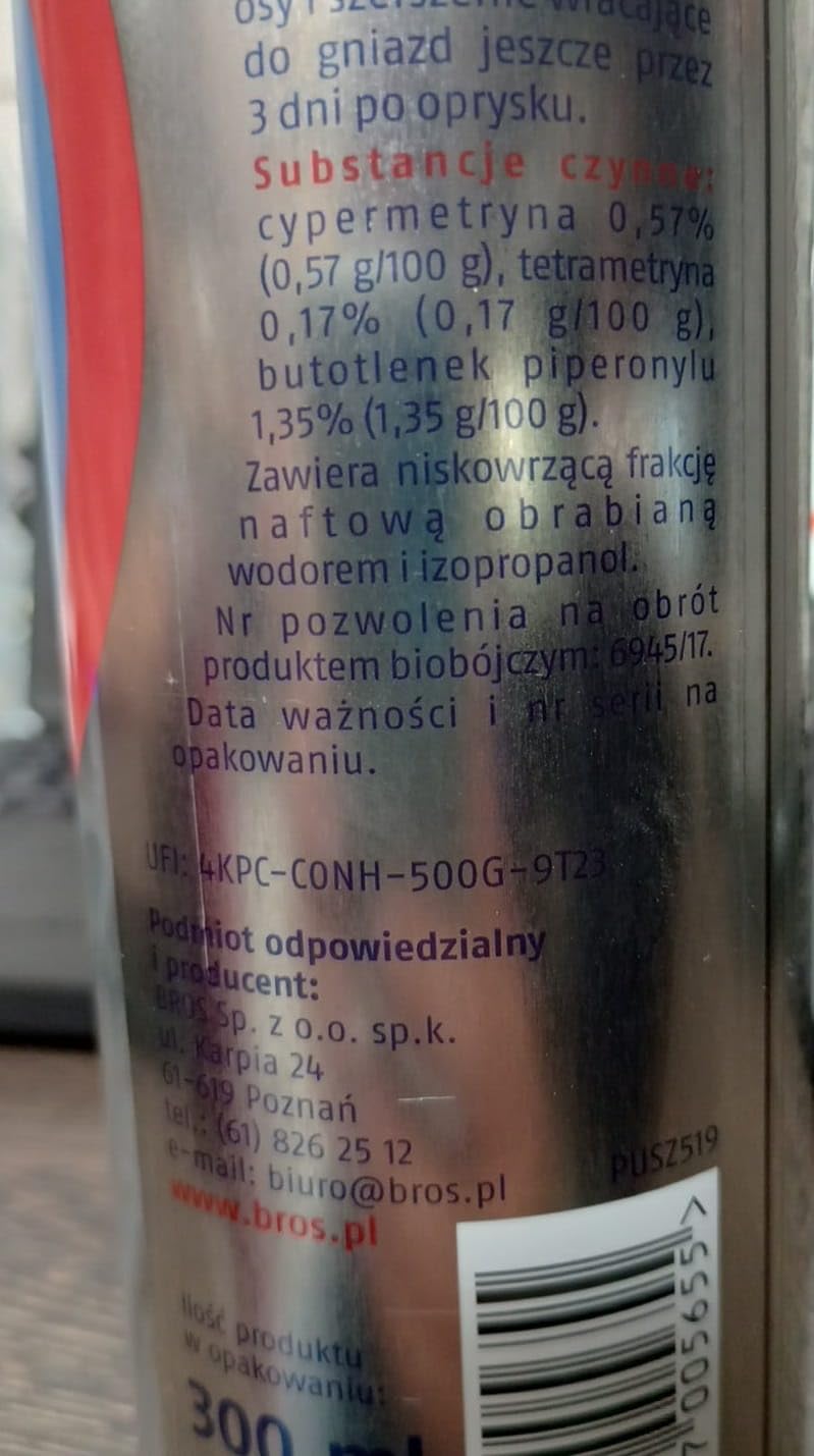 BROS Gaśnica na osy i szerszenie, 300ml