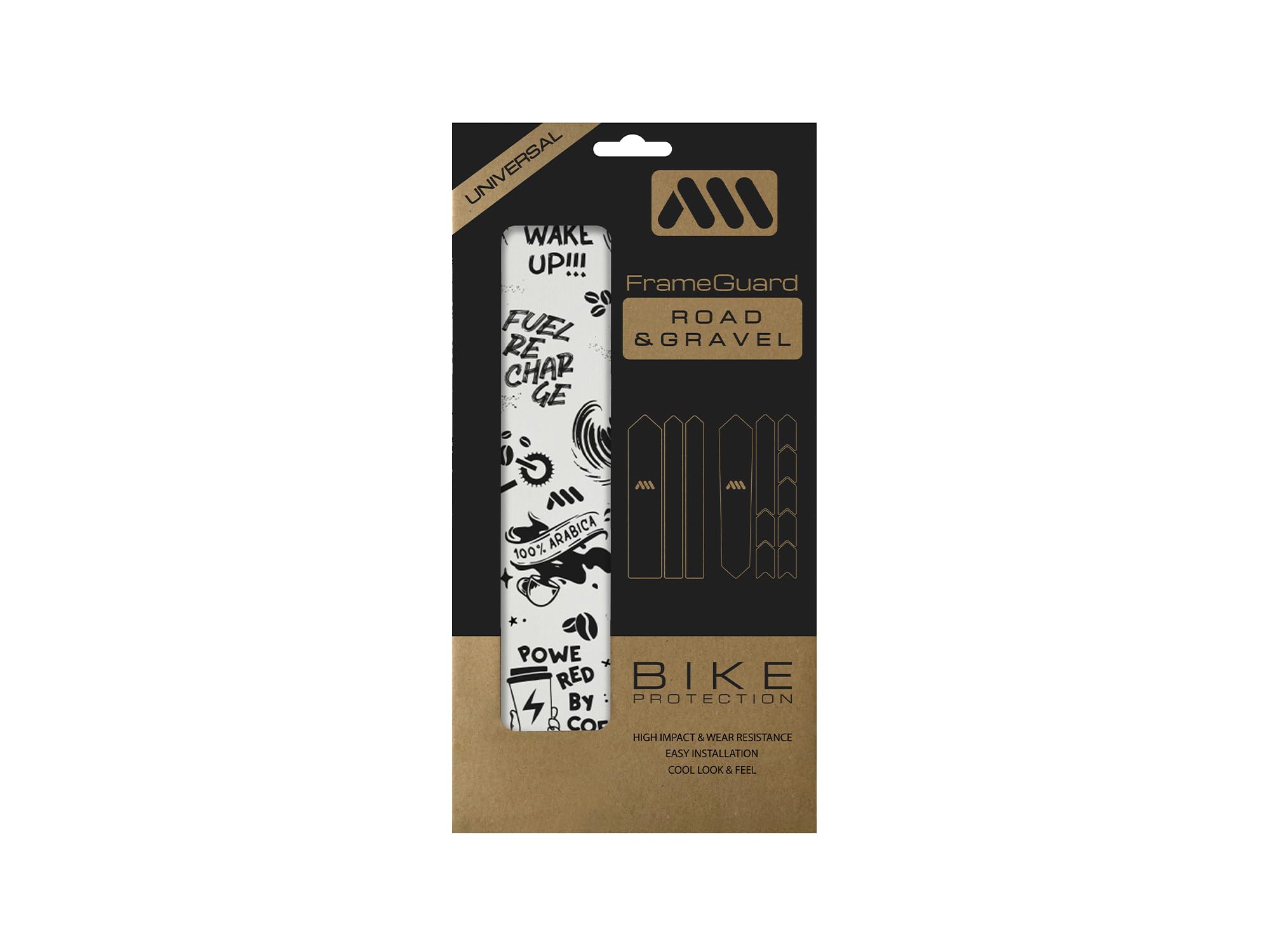 All Mountain Style Protector Cuadro Bicicleta Carretera y Gravel - Kit 18 Piezas PVC Adhesivo - Protección Ligera y Resistente contra Arañazos y Golpes
