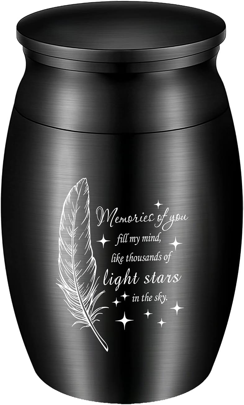 Small Urns for Ashes Set of 4，2.7 inch High Aluminium Mini Urns, Cremation Urns