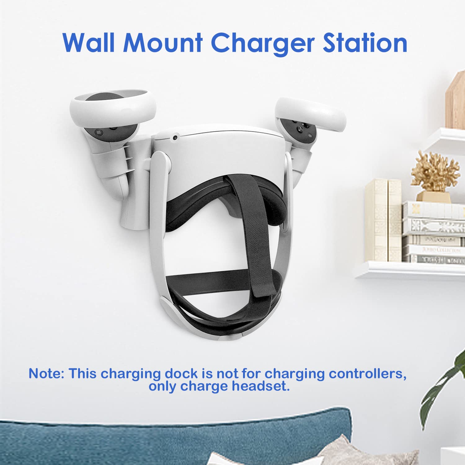 ZyberGears VR Charging Dock for Quest 2, Modern Style, Compatible