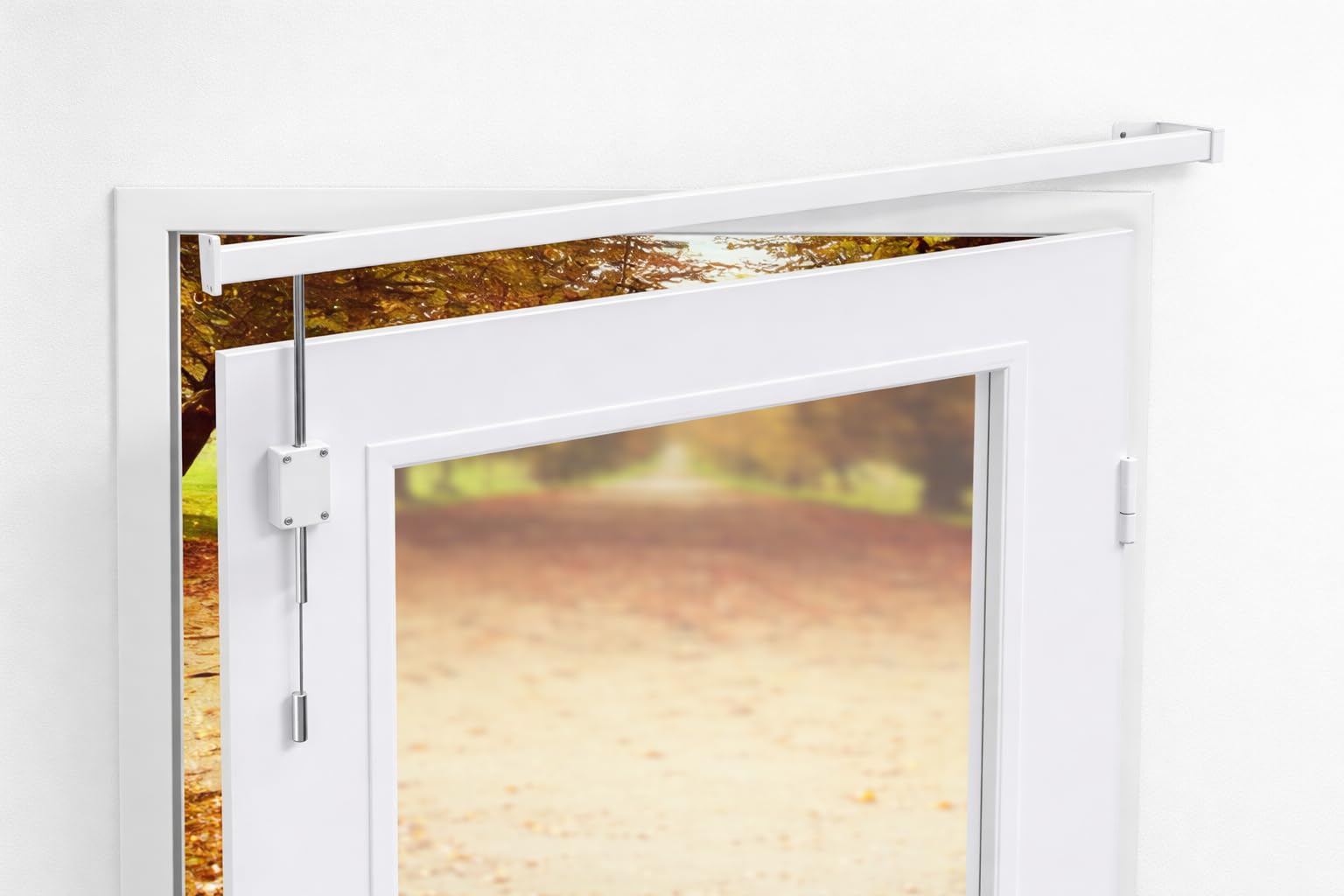 Tringle Portière Pivotante 1m20 Ajustable – Support Rideau pour Porte d’Entrée – Anti Froid & Isolation Thermique et phonique Renforcée – Idéale Rideaux Occultants Économie d’Énergie (Blanc)
