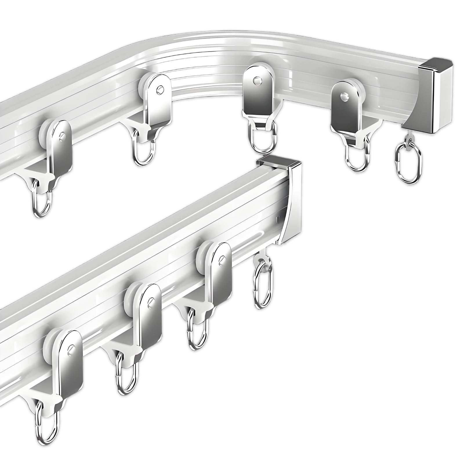 Rail coulissant flexible pour camping-car et séparation de chambre