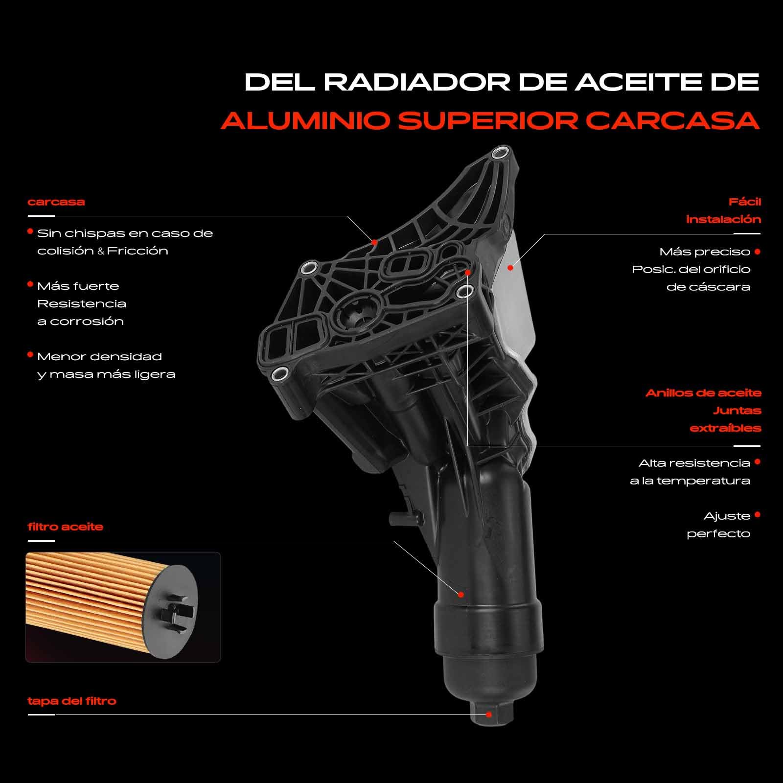 Frankberg Enfriador de aceite del motor 11428586673 | Compatible con: 6 Gran Turismo G32, Serie 7 G11 G12, Serie 5 F10, Serie 1 F20, 4 Cabriolet F33 F83, 1 Furgoneta F20