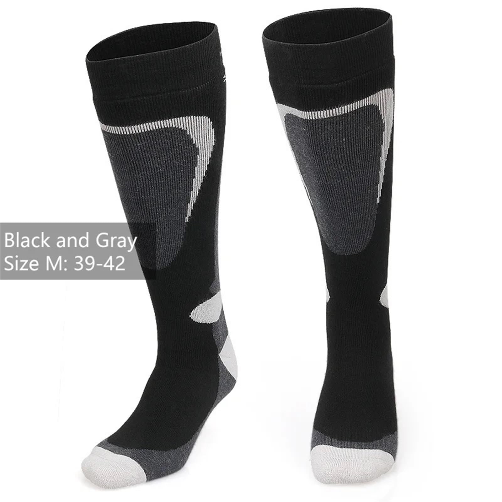 Chaussettes de ski Chaussettes de ski Chaussettes de sport d'hiver pour hommes et femmes Chaussettes de cyclisme épaisses et chaudes Absorption de l'humidité Chaussettes très élastiques