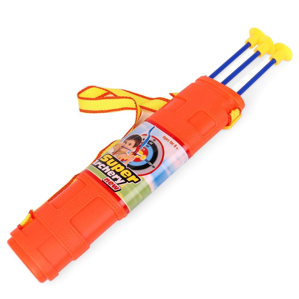 Set Tiro Con L'Arco Per Bambini BAKAJI - Arco, 3 Frecce A Ventosa, Bersaglio E Portafrecce, Gioco Sportivo - Foto 2