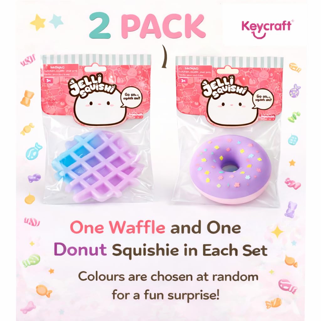 Jelli Squishi Sweet Treats Squishy Toy (2 Pack), Sensory Fidget Stress Relief Toy for Kids - Image 2