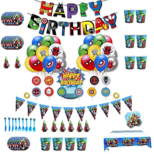 Decorazioni Torta Supereroe Ragno - 13 Pezzi Per Feste Compleanno Bambini