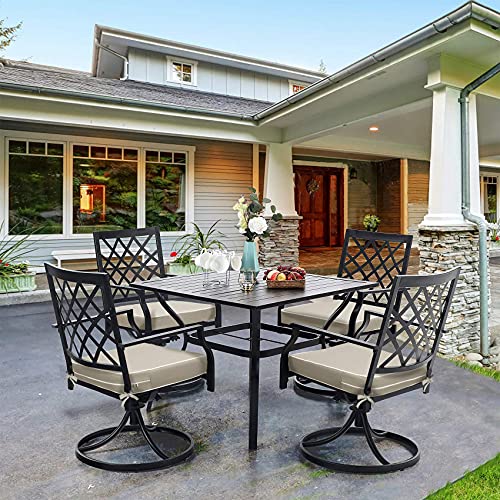 Porch Shield Outdoor Cushion Slipcovers Patio Chair Seat Cushion Covers Set 4 Waterproof Fade Resistant 21 x 21 x 4 inch, Beige by Porch Shield - Image 7