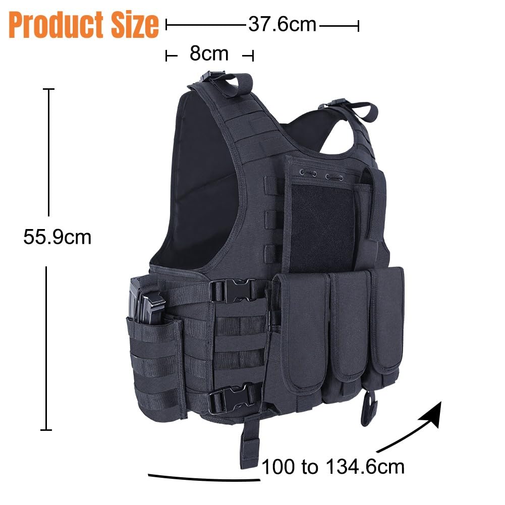 LV119 Gilet Tactique Plaque Transporteur Sac à Dos D'assaut Panneau Arrière Noyau Pour Mag/carte/stockage D'eau Grande Pochette Chasse Airsoft équipement