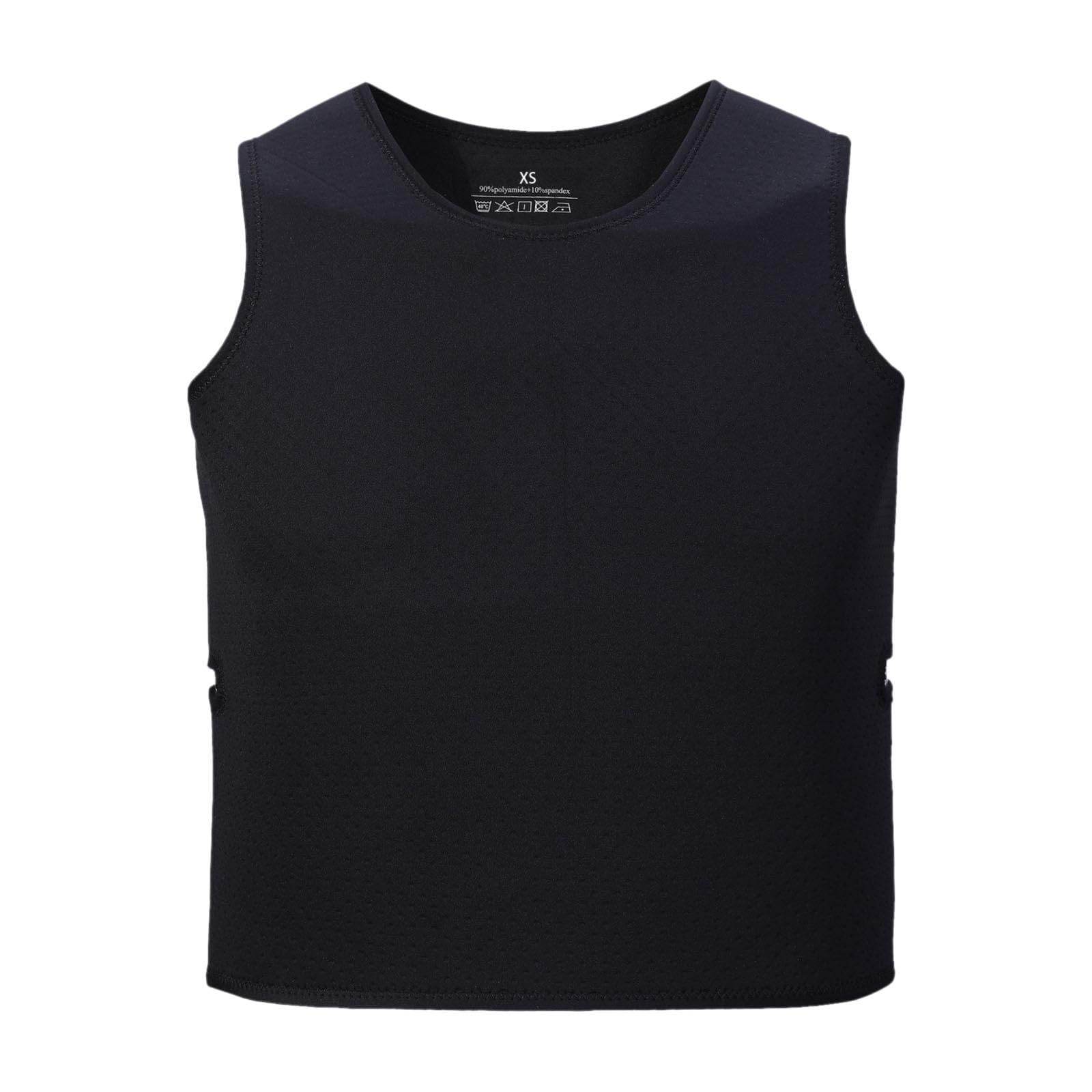 CALANDIS™ Compression Vest for Kids Comfort for Autism Sensory Breathable Sensory Vest Black L12in x W20in | Weighted Vests | Strength Training | Fitness Running Yoga-image-11